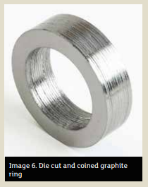 Picture of Die Cut and Coined Graphite Ring