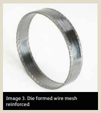 picture of a die formed wire mesh reinforced