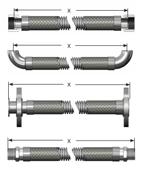 picture of measurements with various fittings